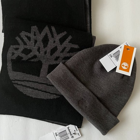 TIMBERLAND Men's Hat & Scarf Set NWT - Picture 3 of 7